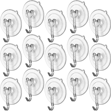 à ventouse transparents épais fixation sans perçage lot de (1/5)