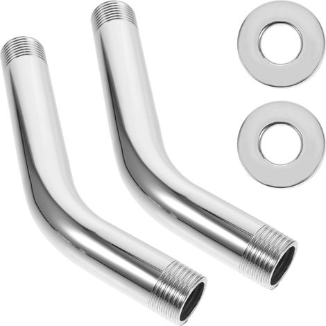 TOYANDONA Lot de 2 rallonges de bras de douche en acier inoxydable, résistantes à la rouille et à surface lisse, pour salle de bain (1/5)