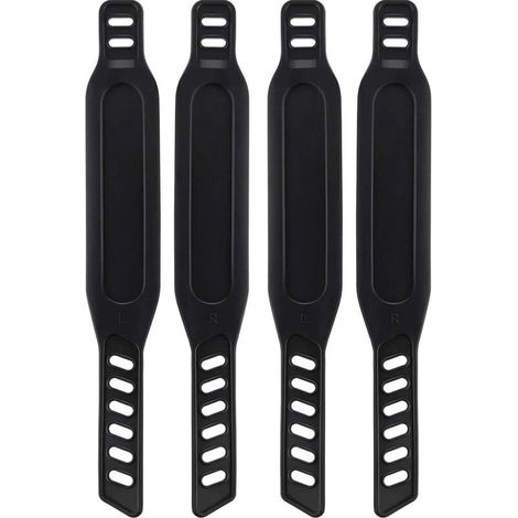 Sangles de pédale vélo d'exercice ajustables – 2 paires en caoutchouc noir – Installation facile pour vélo appartement et gym (1/4)