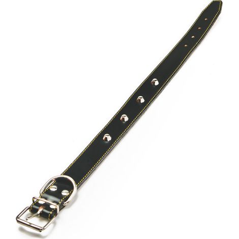 Utilia Pet COLLARE IN CUOIO FODERATO CON BORCHIE cm. 56x3,0 col. Assortiti
