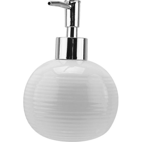 Flacon-pompe en céramique blanc pour lotion (1 pièce) (1/3)