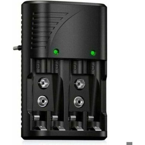 Chargeur De Piles - AA AAA 9V - Pour Batteries Rechargeables NiMH NiCd - Entrée 100-240 V - Indicateur LED - 1 Pièce