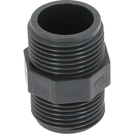 Mamelon PVC pression mâle-mâle 26-34