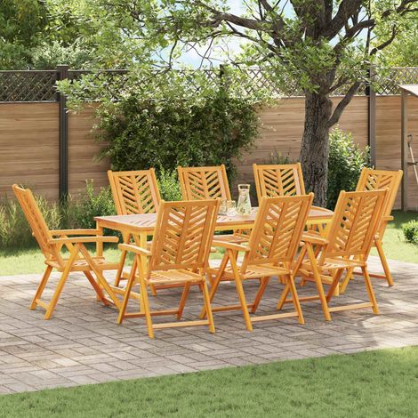 Teenpull – Gartenstuhl 8 pcs Braun Massivholz Akazie (1/5)