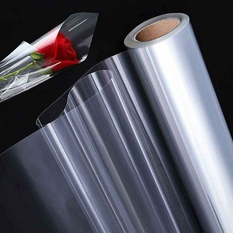 Rouleau de Cellophane Transparent Papier Cadeau Transparent Fleuriste Papier Transparent Emballage Cadeau Rouleau Papier Transp (1/4)