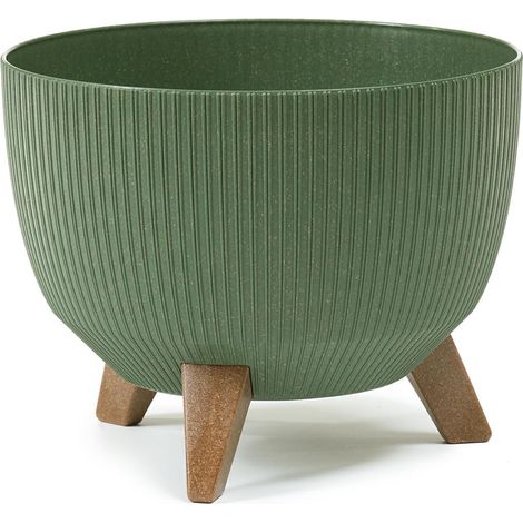 Rosa linea Vaso da fiori in legno ECO verde (1/5)