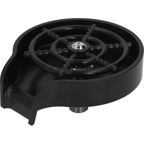 Lave-verre automatique haute pression pour évier de bar, nettoyeur de bouteilles de cuisine, base ABS noire. (1/5)
