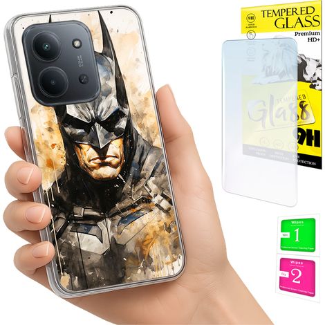 Custodia per Xiaomi Redmi 15C 4G 171mm, cover posteriore con vetro 9H. (1/5)
