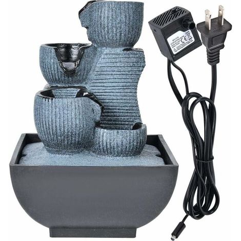 Tabletop fountain, unique shape tabletop fountain with LED light (1/5)