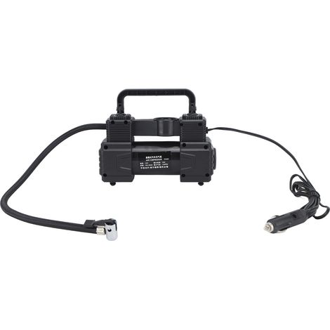 Gonfleur de pneus robuste à double cylindre avec lampe de travail LED pour camion, 12 V, 120 PSI