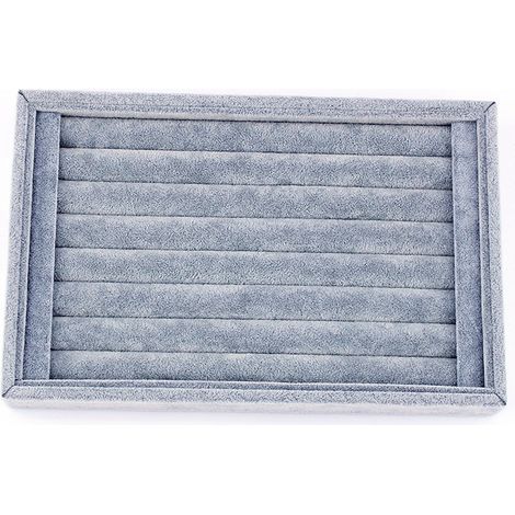 Écrin de rangement pour bijoux, boîte à bijoux avec présentoir, organiseur pour boucles d'oreilles, clips de cravate et bagues, plateau de stockage (1/5)