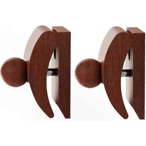 Suspension murale en bois, pinces à tapisserie, supports pour couvertures et carpettes, crochets de maintien pour tapis, lot de 2 (1/5)