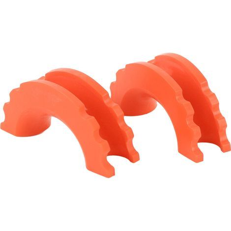 Kit de rondelles anti-vibrations pour manilles à anneau en D de 3/4 pouce, noir et orange (1/2)