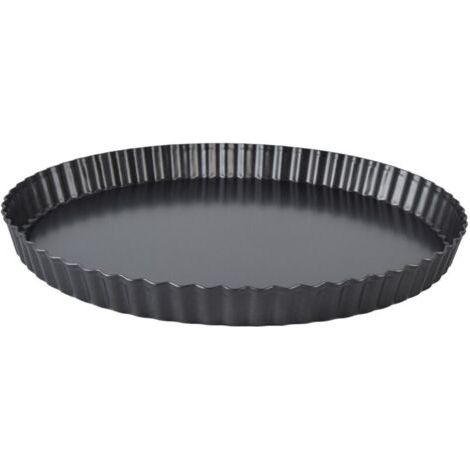 Molde para tarta, molde para quiche, grueso, antiadherente, fuente para hornear profunda, molde para pastel, molde con fondo desmontable, 25 cm (10 pulgadas)