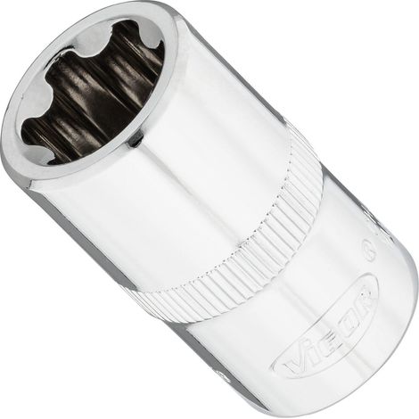 VIGOR T+ Steckschlüsseleinsatz, 1/2 (12,5 mm) Vierkant hohl, Außen TORX Plus Profil, SW E18+ (1/2)