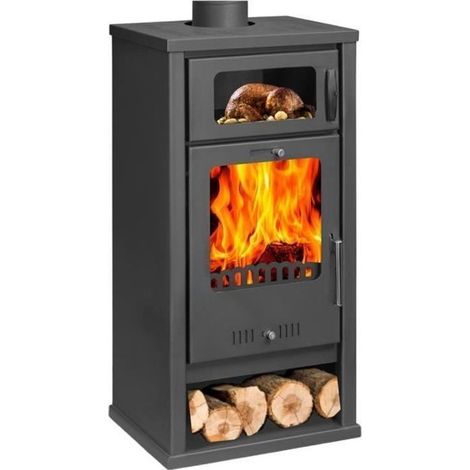 Poêle à Bois avec Four BALKAN ENERGY Troy 7.8kW