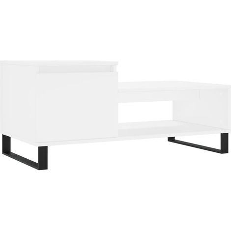 Maison Exclusive - Tavolino da Salotto Bianco 100x50x45 cm in Legno Multistrato