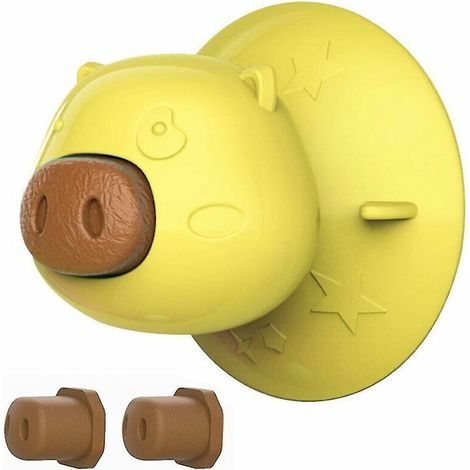 Jouet à lécher pour chien Animaux de compagnie Nettoyage des dents Jouet à mâcher Chargeur lent avec ventouse Bain Plaque molaire Jaune (1/5)