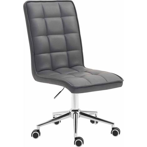 Sedia ufficio PEKING V2 in similpelle grigio (1/3)