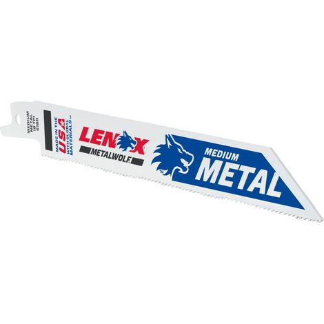 Lenox MetalWolf Wave Edge Reciprocating Saw Blade – 152mm x 19mm x 0.9mm, 10 TPI, Pack of 2