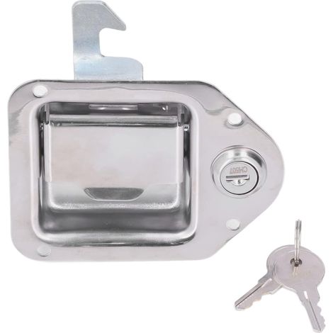 304 Stainless Steel Toolbox Handle Latch with 2 Keys, Weatherproof Seal for Universal Truck RV Trailer ATV UTV (1/5)