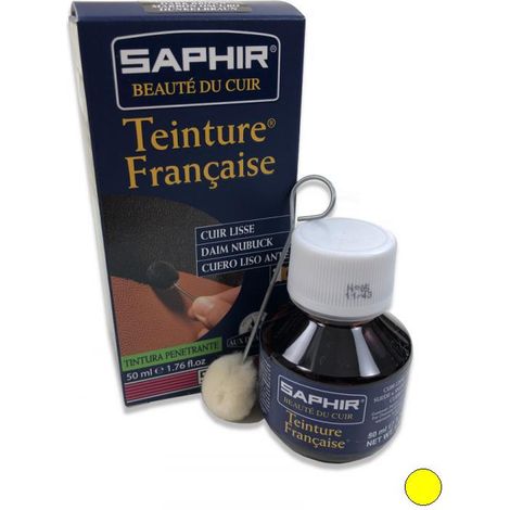 TEINTURE FRANCAISE Cuir Liquide Saphir, 50 ml (bases spéciales) Base JAUNE