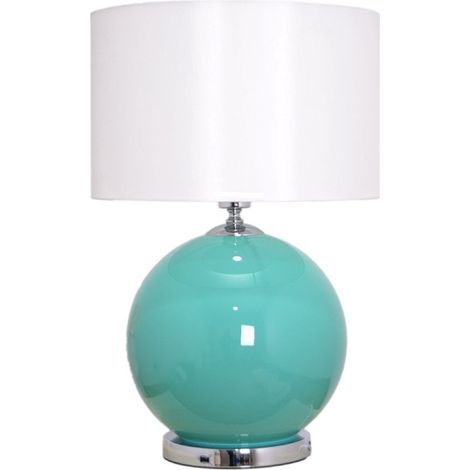 Sobremesa cristal verde agua led interior 1xE27 (1/2)