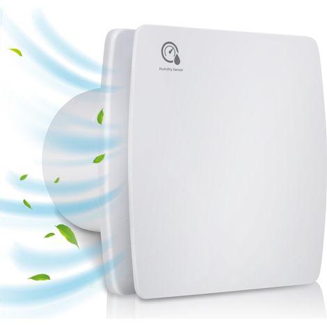 SWANEW Ventilatore da bagno - Ventilatore da radiatore - Ventilatore da parete - Timer da 100 mm - Feuchtesensor - Mit Rückflussleitblech (1/5)