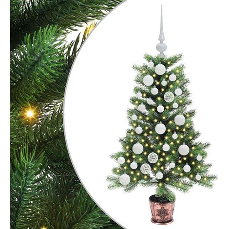 Sapin de Noël，Arbre de Noël avec 150 LED avec support Vert 90 cm PE CFW56467 (1/5)