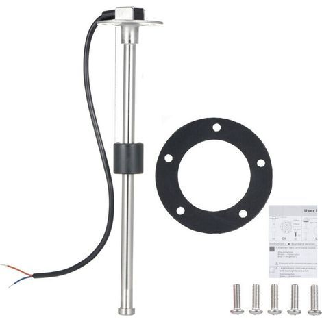 Kraftstoffstandsensor – Edelstahl – 240 bis 33 Ohm Ausgang – SAE 5-Pin-Standard – IP67 wasserdicht – Für Boote, Autos, Lkw, Wohnmobile – 229 mm (1/5)