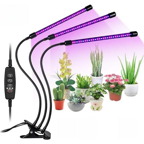Filiyano – lampe de croissance pour – Lampes de croissance à 3 têtes pour la culture en intérieur, lampe de croissance pour plantes d'intérieur (1/4)