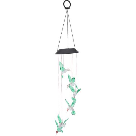 Trochilus Solaire Vent Cloche Carillon LED Lumière Changement de Couleur Pendentif Cloche Cour Jardin Décor (1/5)