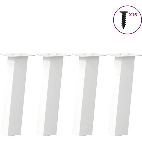 Couchtischbeine 4 Stk. Weiß 42 cm Stahl