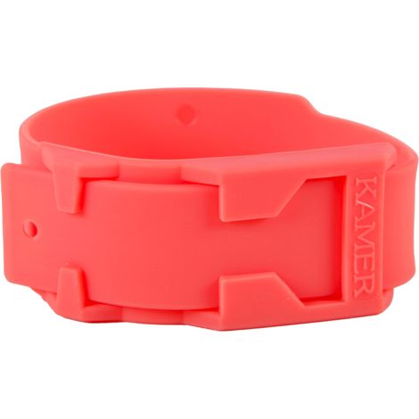 10 bracelets en plastique cerise fluo (1/4)