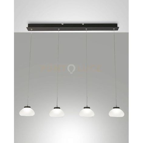 ARABELLA SOSPENSIONE BIANCA 4 LUCI RETTANGOLARE A LED 3000K - 32W - 3020 lm DIMMERABILE SMART C/ACC.