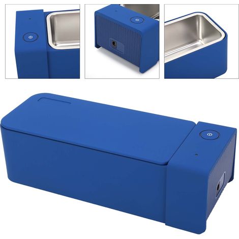 Nettoyeur à ultrasons Mini 600 ml 50 kHz pour baignoire et cuve MK186 Bleu Prise UE AC220‑240V (1/5)