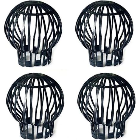 Set di 4 protezioni per grondaie in plastica: impediscono a foglie e detriti di ostruire le grondaie. (1/5)