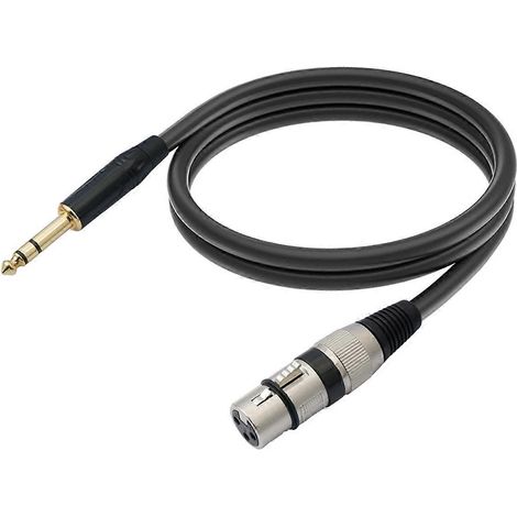 Câble microphone 3 broches, prise jack 6,35 mm, haut-parleur en cuivre, câble audio XLR femelle 6,35 mm (1/5)