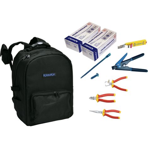 Lot sac à dos avec assortiment pour Electricien - Klauke