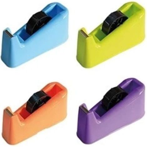 Dispenser Da Banco Per Nastri Adesivi 33/66 Mt - Colori Fluo Assortiti