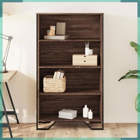 848633 Bibliothèque chêne marron 80x31x137,5 cm bois d'ingénierie (1/5)