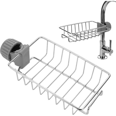 JSSEVN-1 étagère de rangement pour robinet, étagère de rangement pour évier de cuisine, étagère de drainage en éponge (1/5)