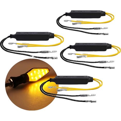 Pcs Motorcycle LED Turn Signal Resistor, Indicator Decoder Load Resistor, 12V 21W Motorcycle LED Turn Signal Adapter, Motorcycle Flash Error Correction for Motorcycles and Scooters (1/5)