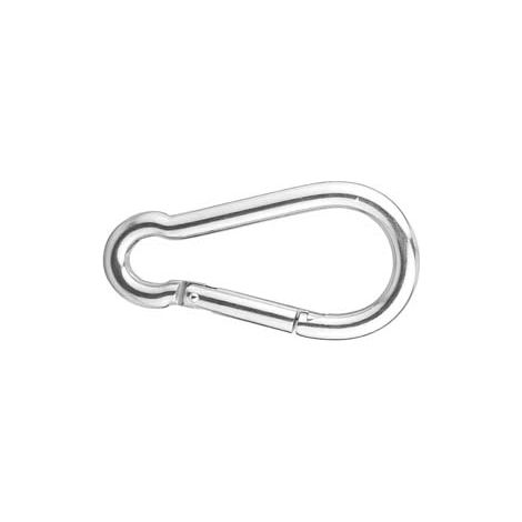 MOSCHETTONE DA POMPIERE ACCIAIO NICHELATO- - mm.90 - 10 pezzi QUALITY