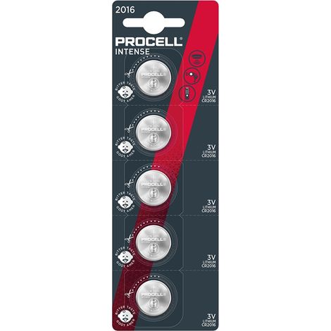 Batterie Duracell Industrial Procell Intense CR2016 Energia Affidabile