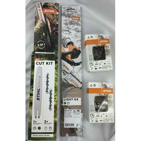 STIHL Schneidsatz Nummer 5 STIHL 2 Schienenketten für MS 180 - MS 181 - MS 211 Kettensägen (1/2)