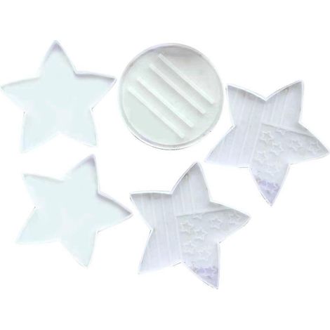 5-teiliges Set: Untersetzer + Becherhalter, Epoxidharzform, Untersetzer + Aufbewahrungsgestell, Tischset.