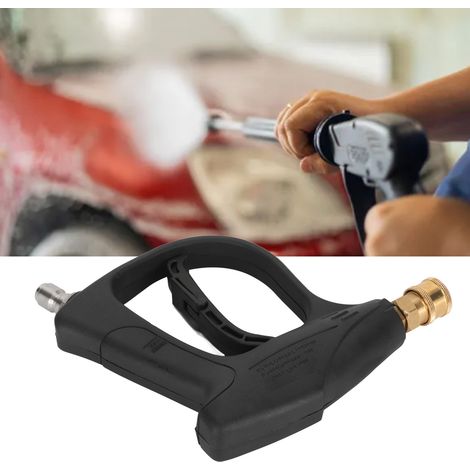 Pistolet à eau haute pression pour lavage de voiture, noyau de valve en cuivre pur de 3/8", pistolet à eau multifonctionnel pour le nettoyage domestique, 4350 psi. (1/5)