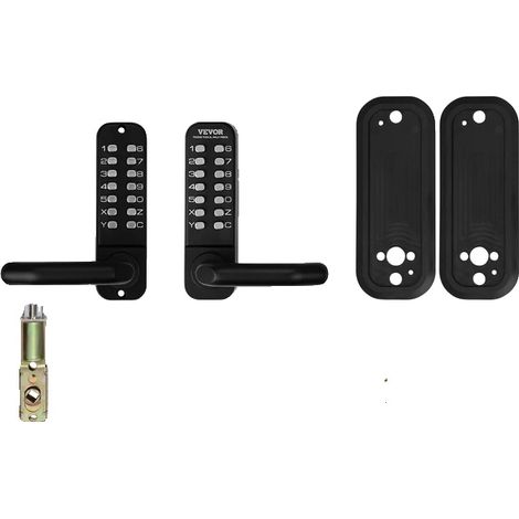 Serrure de porte sans clé mécanique, verrouillage automatique, accès des deux côtés, Serrure double face (1/2)