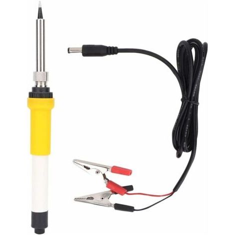 Fers  Fer à souder, DC 12V 60W Voiture Portable Clip Crocodile Auto Alimenté Fer À Souder Électrique
